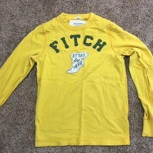 Yellow Abercrombie and Fitch long sleeve shirt.